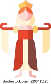 princess isolated design element stock illustration. Vector on a white background