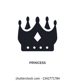 princess isolated icon. simple element illustration from luxury concept icons. princess editable logo sign symbol design on white background. can be use for web and mobile