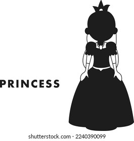 
princess isolated vector template Silhouettes