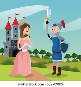 princess knight castle and landscape