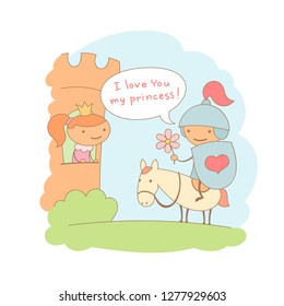 princess and knight, declaration of love, romantic couple