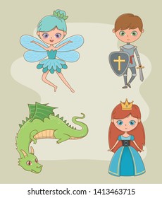 princess knight fairy and dragon design