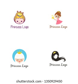 Princess Logo  Icon Design Template Vector