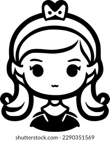 Princess | Minimalist and Simple Silhouette - Vector illustration