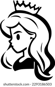 Princess | Minimalist and Simple Silhouette - Vector illustration