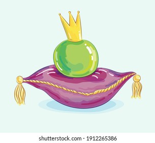 The Princess On The Pea Vector Illustration