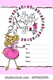 Princess party invitation
