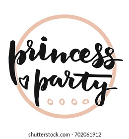 Princess party lettering