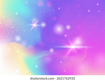 Princess Pattern. Pink Fairy Background. Magic Invitation. Iridescent Girlish Effect. Purple Pastel Gradient. Blue Blurred Hologram. Rainbow Glitter. Neon Princess Pattern.