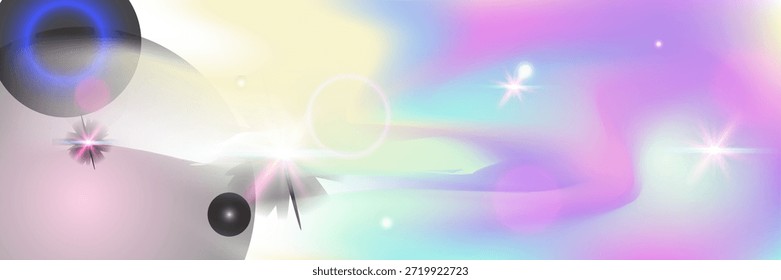 Patrón de princesa. Fondo De Hadas Rosa Y Hermoso Holograma De Unicornio. Gradiente mágico púrpura. Abstractas Fondo de pantalla De Acuarela De Sueño De Caramelo Cósmico. Patrón de princesa azul.