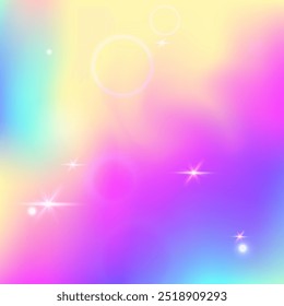 Prinzessinnen-Muster. Pink Rainbow Einladung. Zauberhafter Hintergrund. Irisierendes Galaxiennetz. Lila magischer Farbverlauf. Lilac Blurred Hologram. Girl Backdrop. Nettes Prinzessinnen-Muster.