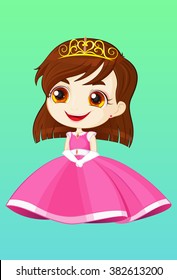 Princess with pink dress