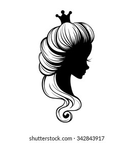 Princess Portrait Silhouette