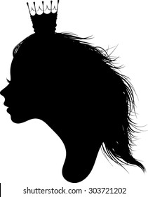 Princess Profile - Vector Art