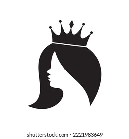 Signo de la ilustración del icono Princesa, vector Reina