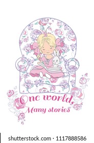 princess reading a book