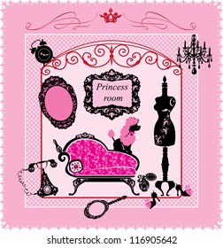 Princess Room - illustration for girls