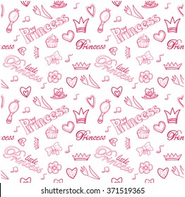 Princess seamless pattern.