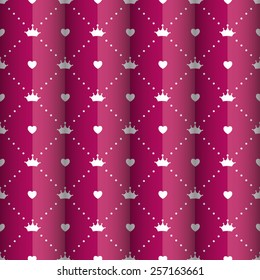 Princess Seamless Pattern Background Vector Illustration