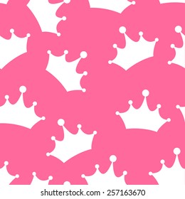 Princess Seamless Pattern Background Vector Illustration