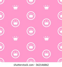 Princess Seamless Pattern Background Vector Illustration