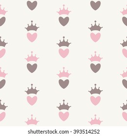 Princess Seamless Pattern Background Vector Illustration EPS10