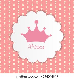 Princess Seamless Pattern Background Vector Illustration EPS10