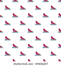 Princess shoe pattern in cartoon style. Seamless pattern vector illustration