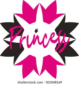 Princess, sign, circle, vector illustration