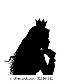 Princess silhouette. Vector