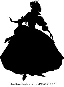 Princess Silhouette - Vector Illustration
