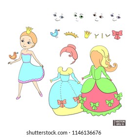 Princess template outfit accessories pack.