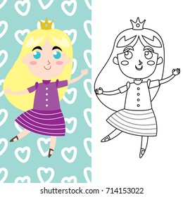 Princess theme coloring book series