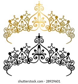 Princess Tiara Crown Vector Illustration