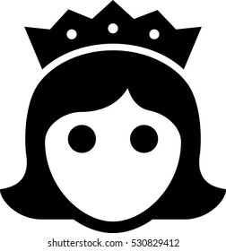 Princess With Tiara Icon