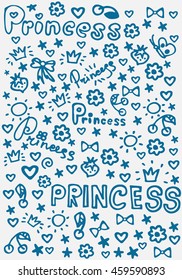 Princess. typography background design. Vector Illustration. eps10