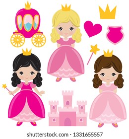 Princess vector cartoon illustration