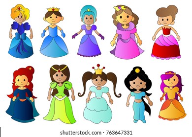 princess vector clip art illustration