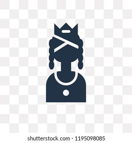 Princess vector icon isolated on transparent background, Princess transparency concept can be used web and mobile