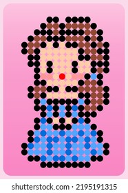 Princess Vector Illustration Pixel Art Beads Stock Vector (Royalty Free ...