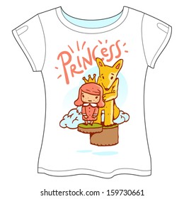 Princess Vector illustration - T-shirt Template