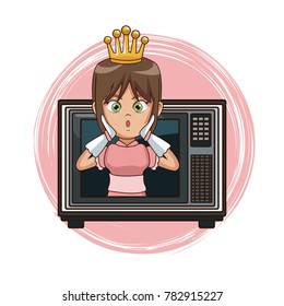 Princess videogame character cartoon on tv