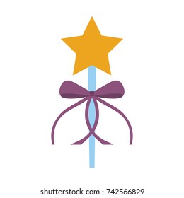 princess wand with bow ribbon decoration
