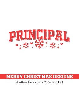 Principal Christmas decorative design, Merry Christmas designs