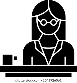 Principal Glyph Vector Icon Design