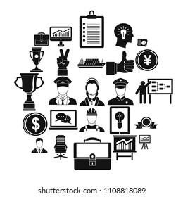 Principal icons set. Simple set of 25 principal vector icons for web isolated on white background