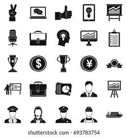 Principal icons set. Simple set of 25 principal vector icons for web isolated on white background