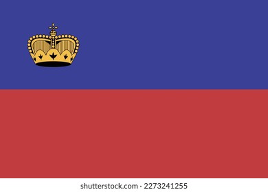 Principality of Liechtenstein national flag
vector illustration
