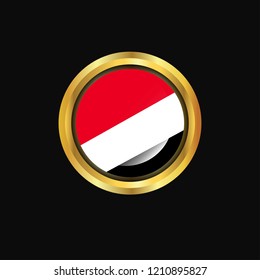 Principality of Sealand flag Golden button