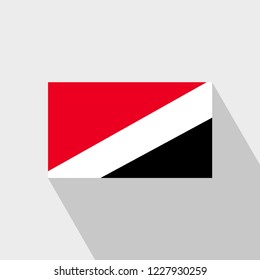 Principality of Sealand flag Long Shadow design vector